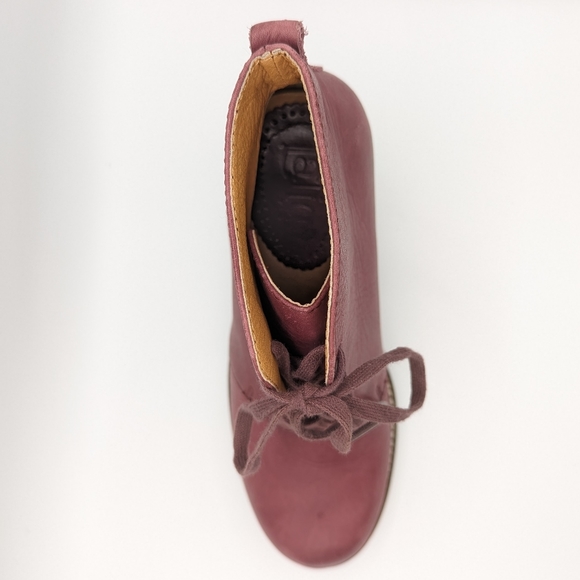 Latigo Purple Leather Lace Up Booties - Picture 6 of 8